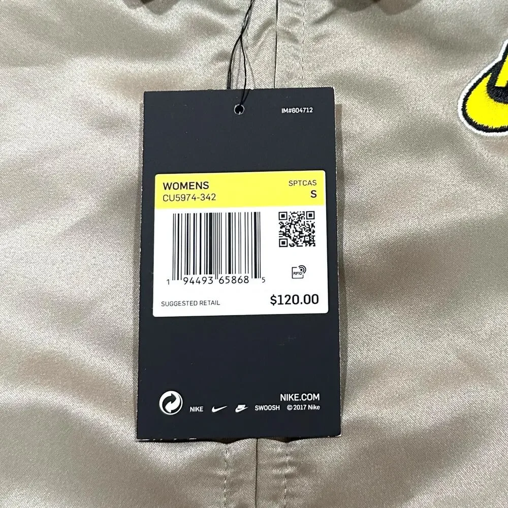 Nike Women’s Long Utility Coat - Oversized Fit, Taupe Green - Size Small - Picture 7 of 8